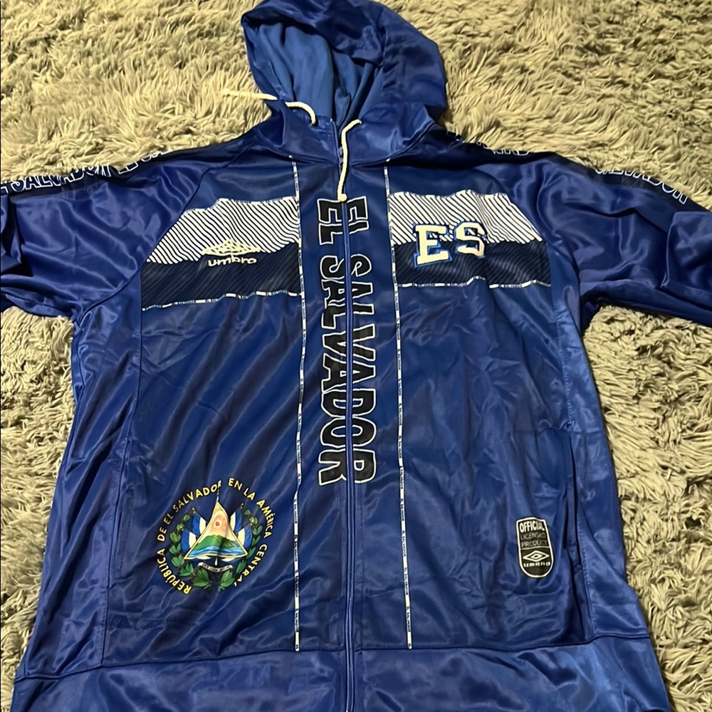 Umbro Blue El Salvador Convertible Hooded Jacket